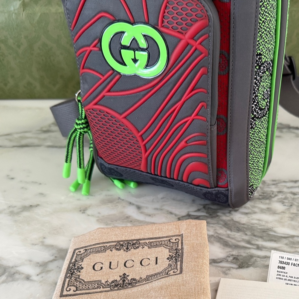 Gucci‎ 763430 Two-way Jersey GG Cloth backpack - Picture 3 of 15